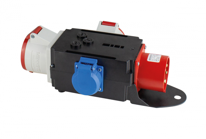 Distribuitor de curent trifazic MIXO CEE maxim 7kW intrare 5 poli 32A 400V iesire 5 poli 16A 400V , 5 poli 32A 400V si 1 priza schuko 230V IP44 [3]