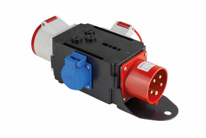 Distribuitor de curent trifazic MIXO CEE maxim 7kW intrare 5 poli 32A 400V iesire 5 poli 16A 400V , 5 poli 32A 400V si 1 priza schuko 230V IP44 [2]