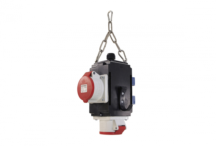 Distribuitor de energie suspendat 2 prize trifazice 400V 5 poli 16A IP44 si cu 2 prize monofazice schuko 16A IP44 [1]