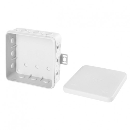 Doza aplicata 75x75x40mm din plastic PE si capac din PP reciclabila cu urechi de prindere IP54 fara halogen- halogen free [2]