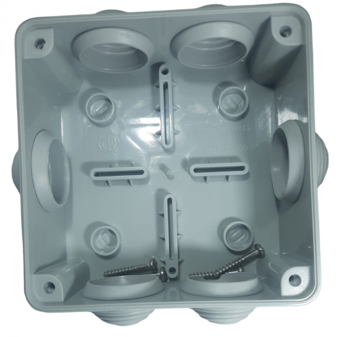 Doza aplicata patrata 100x100x50mm IP55 pentru distributie jonctiune ABS rezitenta UV [6]