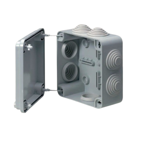 Doza aplicata patrata 105x105x55mm IP55 pentru distributie jonctiune ABS rezitenta UV cu presetupe [3]