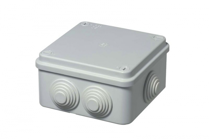 Doza aplicata patrata 105x105x55mm IP55 pentru distributie jonctiune ABS rezitenta UV cu presetupe [1]