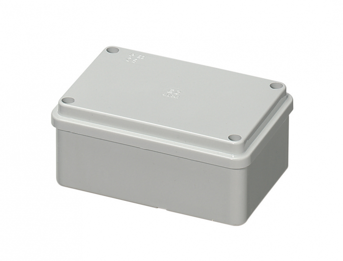 Doza aplicata patrata 120x80x50mm IP56 pentru distributie jonctiune ABS rezistenta UV fara presetupe margini netede [1]