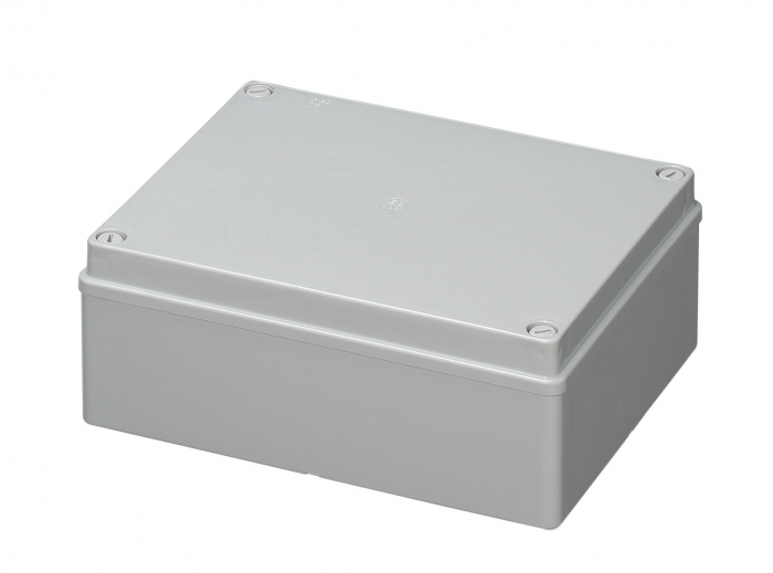 Doza aplicata patrata 190x140x70mm IP56 pentru distributie jonctiune ABS rezistenta UV fara presetupe margini netede [1]