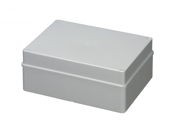 Doza aplicata patrata 300x220x120mm IP56 pentru distributie jonctiune ABS rezistenta UV fara presetupe margini netede [1]