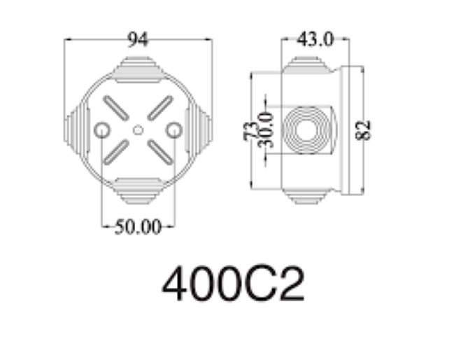 Doza aplicata rotunda 80x40mm ABS cu presetupe IP44 [4]