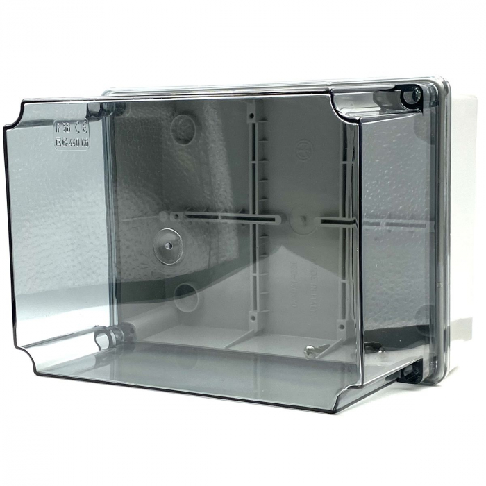 Doza aplicata transparenta 150x110x140mm IP56 inalta pentru distributie jonctiune ABS rezistenta UV fara presetupe margini netede [3]