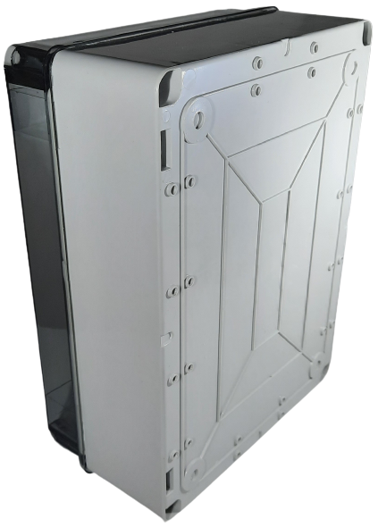 Doza aplicata transparenta 460x380x120mm IP56 pentru distributie jonctiune ABS rezistenta UV fara presetupe margini netede [3]