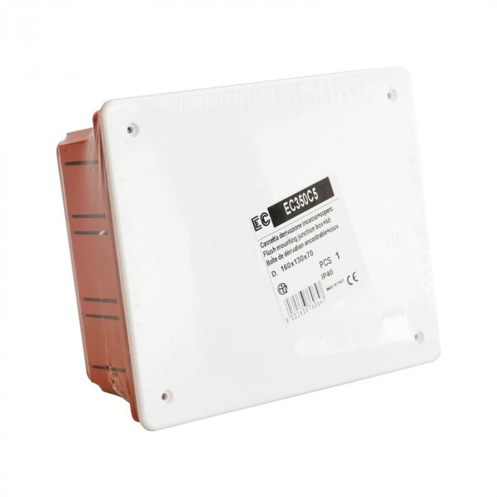 Doza de distributie derivatie 160x130x70mm din plastic incastrata IP40 [3]