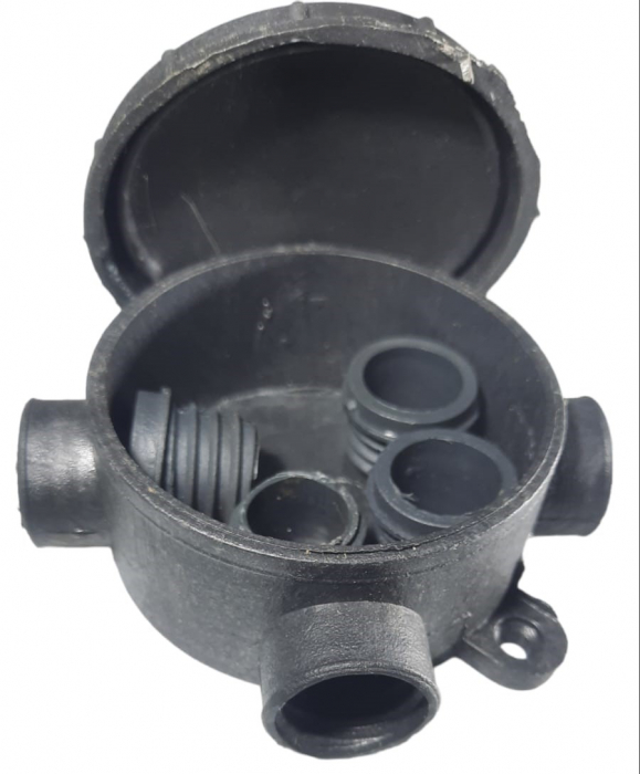 Doza derivatie ramificatie NBU neagru 4 iesiri 70x30mm [4]