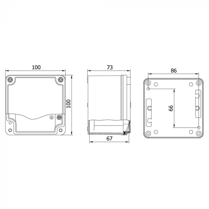 Doza 100x100x73mm distributie cutie jonctiune din aluminiu IP67 IK09 [2]