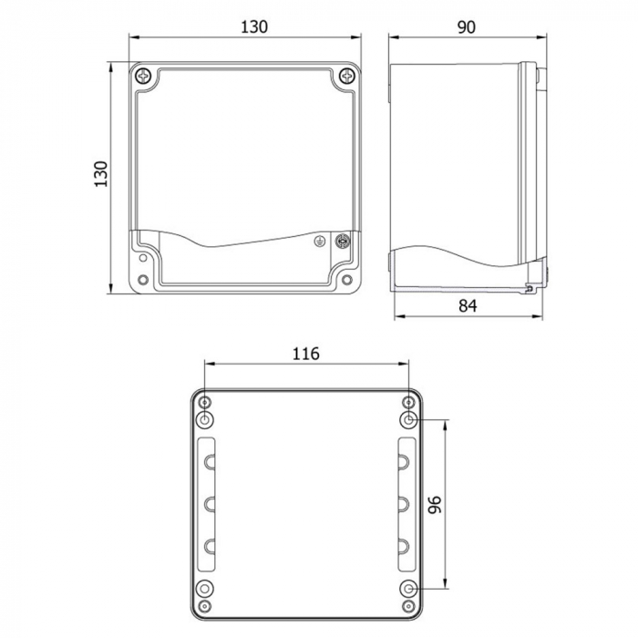 Doza 130x130x90mm distributie cutie jonctiune din aluminiu IP67 IK09 [3]