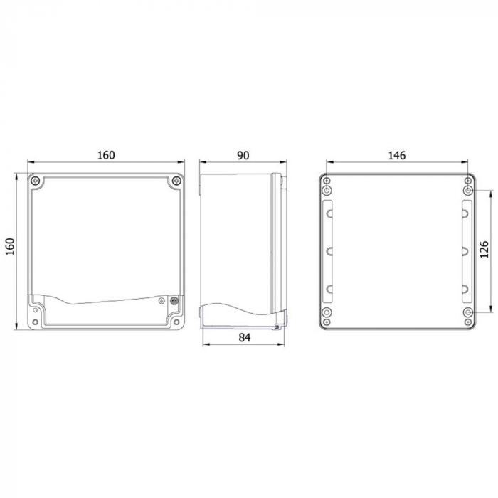 Doza 160x160x90mm distributie cutie jonctiune din aluminiu IP67 IK09 [2]