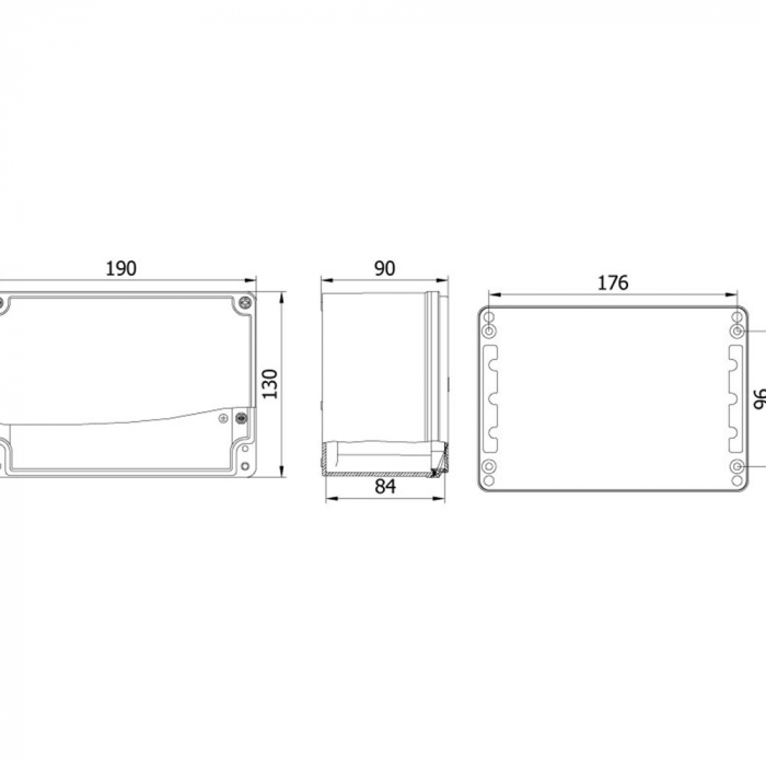 Doza 190x130x90mm distributie cutie jonctiune din aluminiu IP67 IK09 [2]