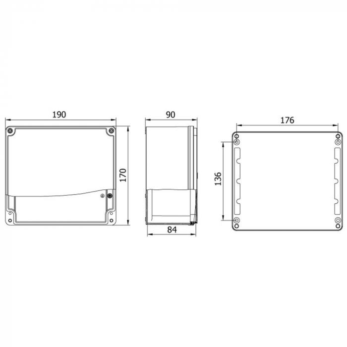 Doza 190x170x90mm distributie cutie jonctiune din aluminiu IP67 IK09 [2]