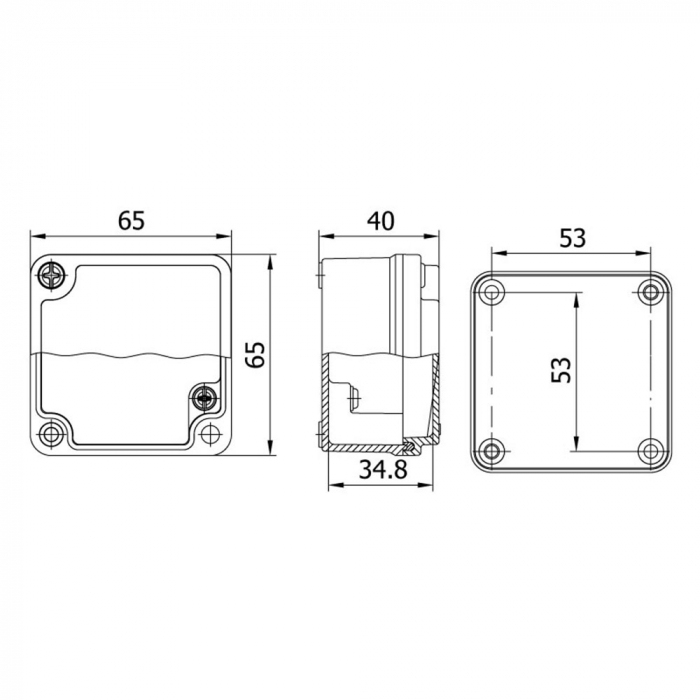 Doza 65x65x40mm distributie cutie jonctiune din aluminiu IP67 IK09 [2]
