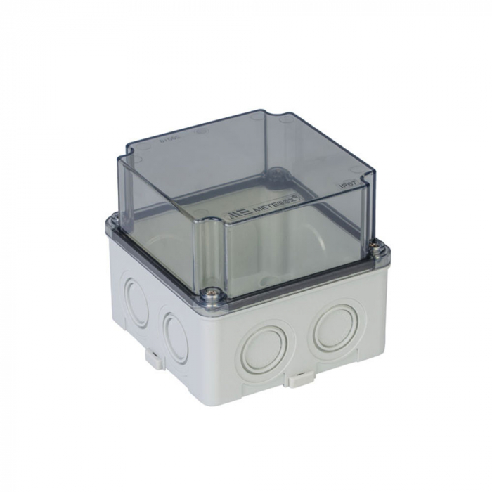 Doza patrata din plastic ABS 110x110x100mm transparenta IP67 IK06 [1]