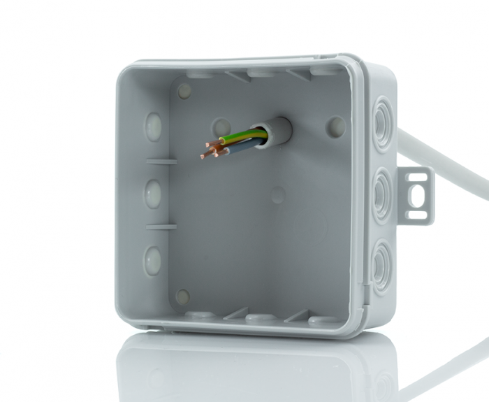 Doza ramificatie 134x89x40mm , cutie de jonctiune PE cu urechi de prindere 650 ° C IP55 [10]