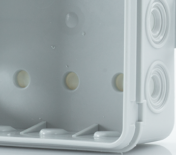Doza ramificatie 134x89x40mm , cutie de jonctiune PE cu urechi de prindere 650 ° C IP55 [11]