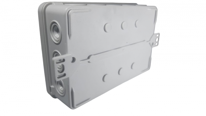 Doza ramificatie 134x89x40mm , cutie de jonctiune PE cu urechi de prindere 650 ° C IP55 [5]