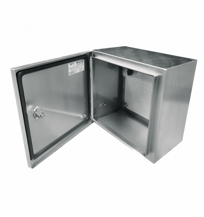 Dulap de distribuție 400x300x200mm din inox - oțel inoxidabil AISI 304 IP66 IK10 cu placă de montare [2]