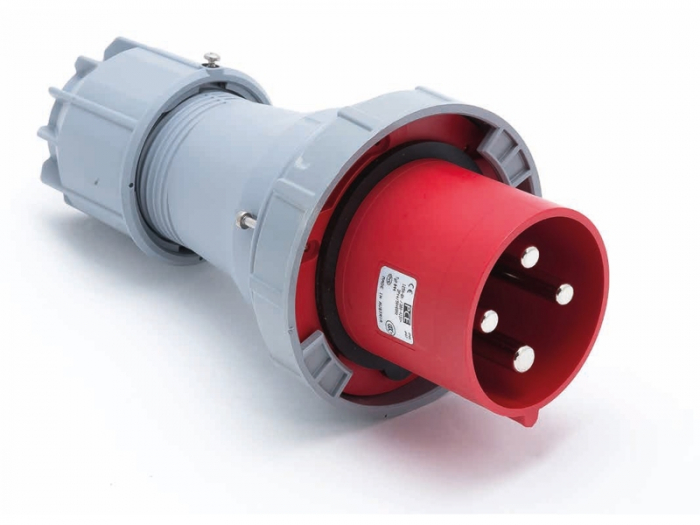 Fisa stecher 4 poli 3P+E 125A montaj pe cablu 6h 380V IP67 trifazic CEE mobil [3]