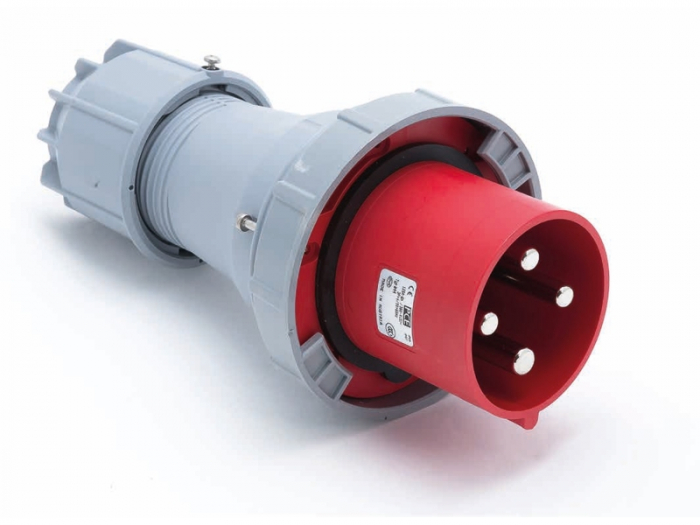 Fisa stecher 4 poli 3P+E 63A montaj pe cablu 6h 380V IP67 trifazic CEE mobil [3]