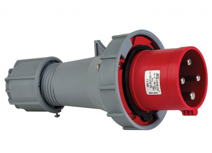Fisa stecher 4 poli 3P+E 63A montaj pe cablu 6h 380V IP67 trifazic CEE mobil [1]