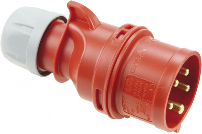 Fisa stecher 5 poli 3P+N+E 16A montaj pe cablu 6h 380V IP44 trifazic CEE mobil [3]
