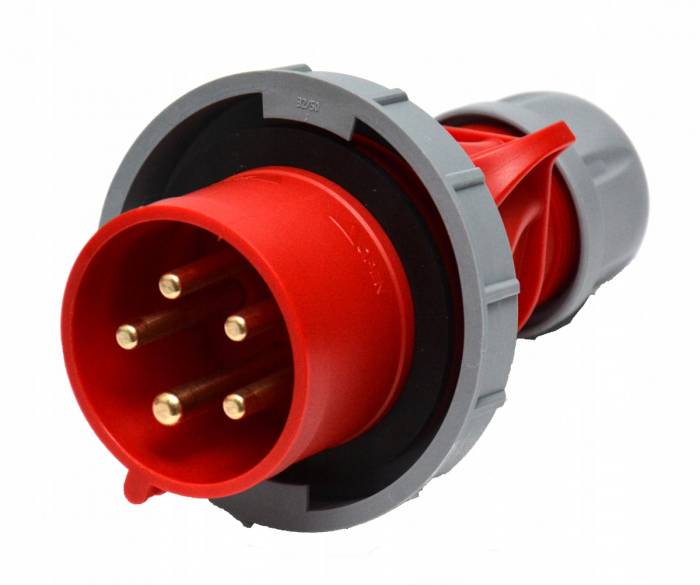 Fisa stecher 5 poli 3P+N+E 32A montaj pe cablu 6h 380V IP67 trifazic CEE mobil [5]