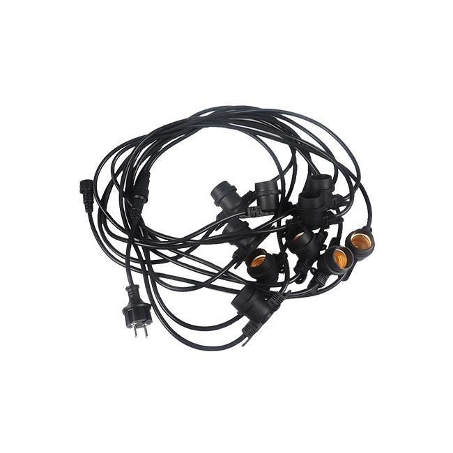 Ghirlanda 20 metri cu 40 becuri led E27 1W pentru exterior, cablu cauciuc IP44 [2]