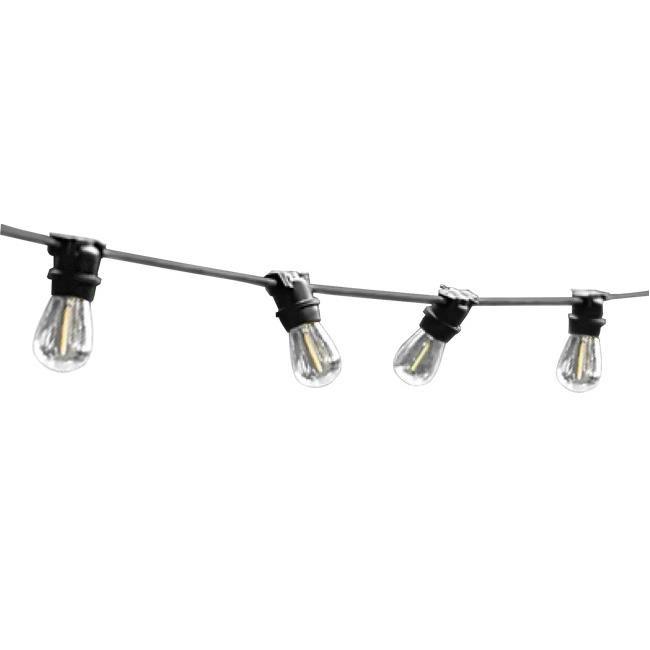 Ghirlanda 20 metri cu 40 becuri led E27 1W pentru exterior, cablu cauciuc IP44 [1]