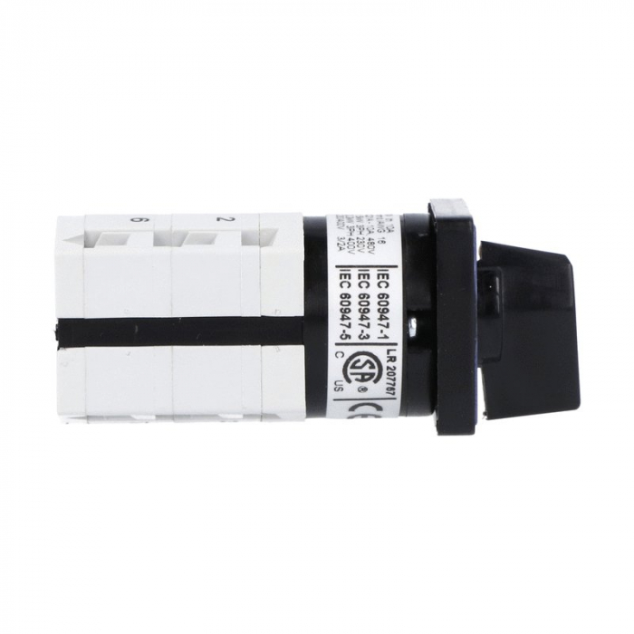 Intrerupator 10A 2.2kw 0-1 ON-OFF 3 poli IP40 industrial incastrabil cu came PACO pentru tablouri cu protectie la atingere directa [3]