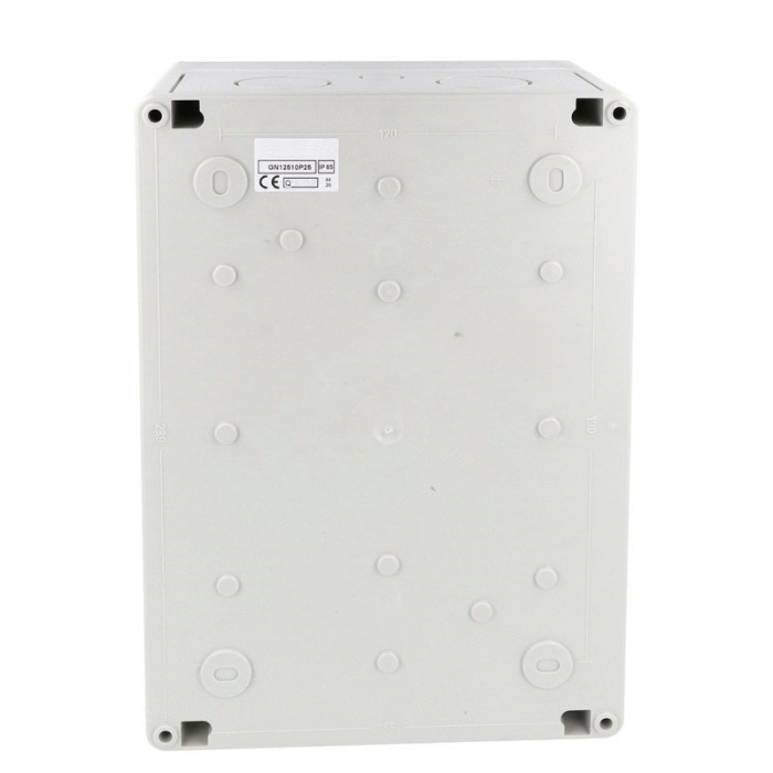 Intrerupator 125A 37kw 0-1 ON-OFF 3 poli IP65 254x180mm cu came industrial aplicat casetat cu maner galben rosu [5]