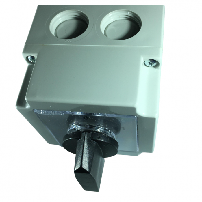 Intrerupator 12A 4kw 0-1 ON-OFF 2 poli IP54 cu came industrial aplicat casetat [3]