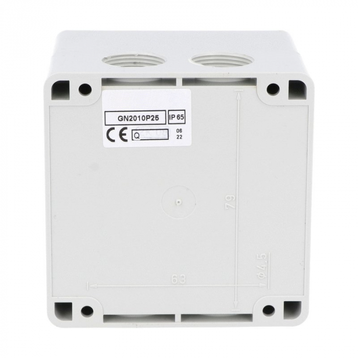 Intrerupator 20A 5.5kw 0-1 ON-OFF 3 poli IP65 75x75mm cu came industrial aplicat casetat cu maner galben rosu [4]