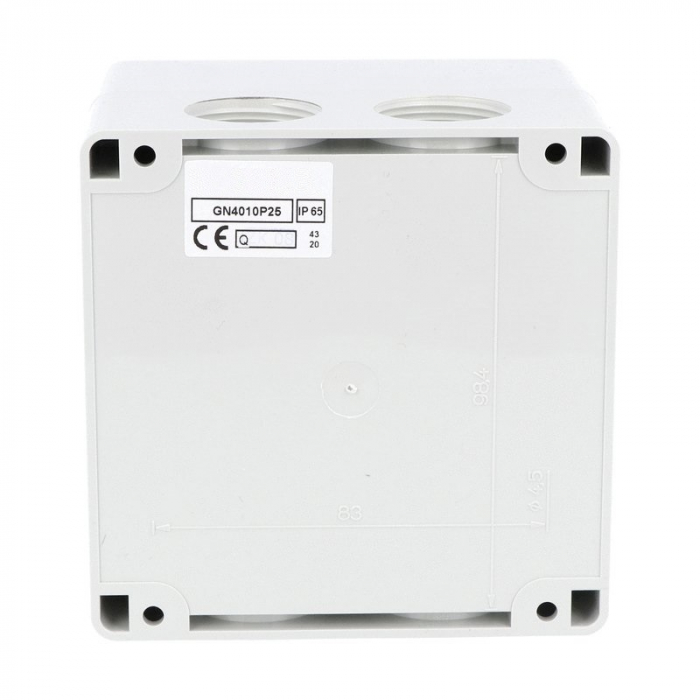 Intrerupator 40A 15kw 0-1 ON-OFF 3 poli IP65 110x110mm cu came industrial aplicat casetat cu maner galben rosu [5]