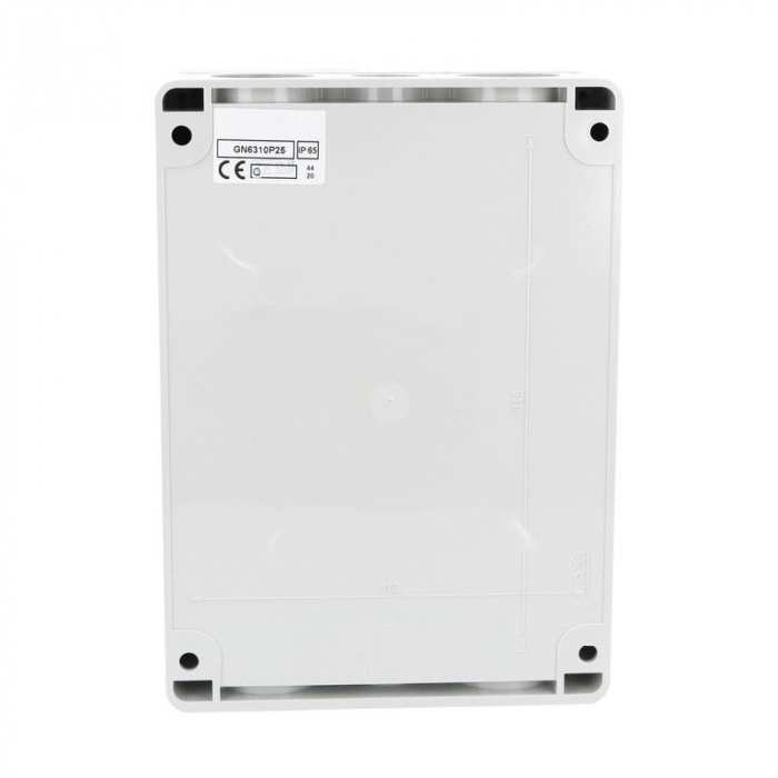 Intrerupator 63A 18.5kw 0-1 ON-OFF 3 poli IP65 125x175mm cu came industrial aplicat casetat cu maner galben rosu [4]