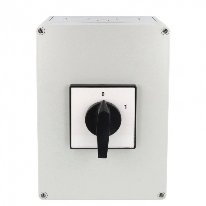 Intrerupator 125A 37kw 0-1 ON-OFF 3 poli IP65 254x180mm cu came industrial aplicat casetat [2]