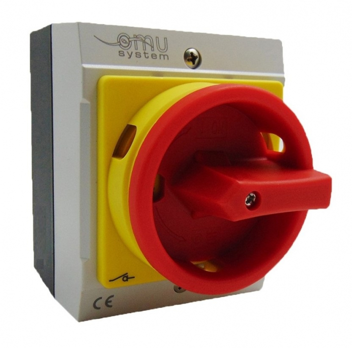 Intrerupator 20A 4kw 0-1 ON-OFF 4 poli 400V AC IP65 industrial aplicat casetat [2]