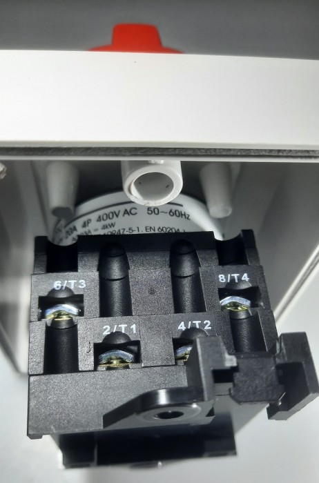 Intrerupator 20A 4kw 0-1 ON-OFF 4 poli 400V AC IP65 industrial aplicat casetat [9]