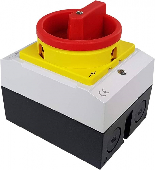 Intrerupator 20A 4kw 0-1 ON-OFF 4 poli 400V AC IP65 industrial aplicat casetat [1]