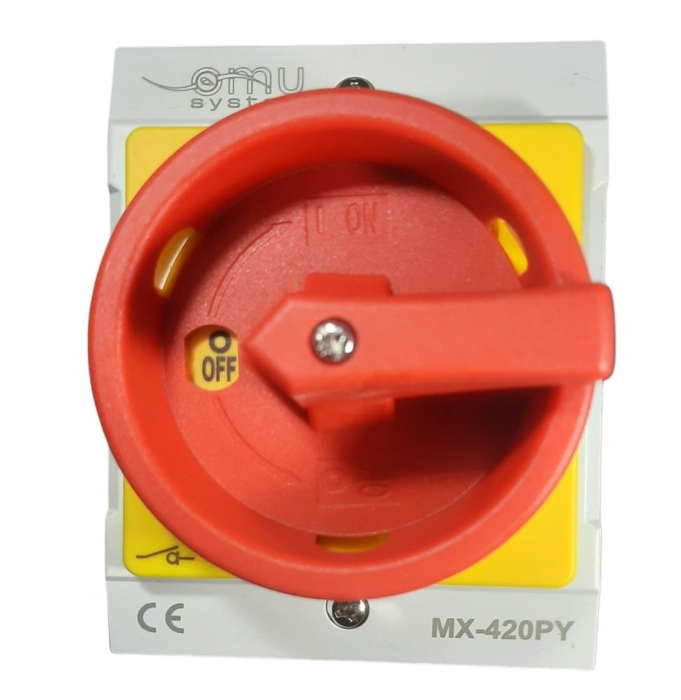 Intrerupator 20A 4kw 0-1 ON-OFF 4 poli 400V AC IP65 industrial aplicat casetat [3]