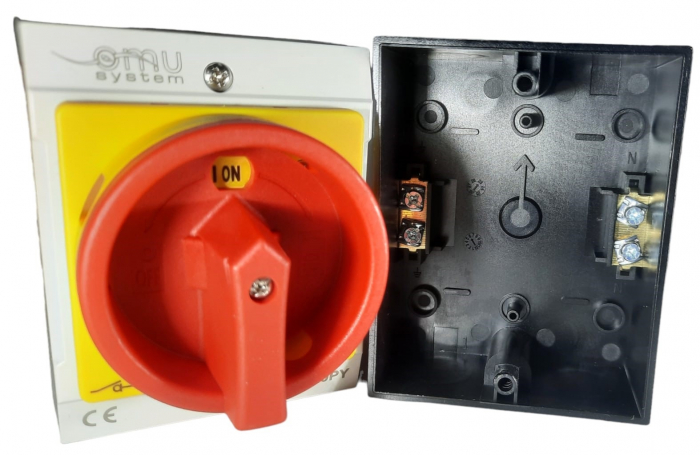 Intrerupator 20A 4kw 0-1 ON-OFF 4 poli 400V AC IP65 industrial aplicat casetat [7]