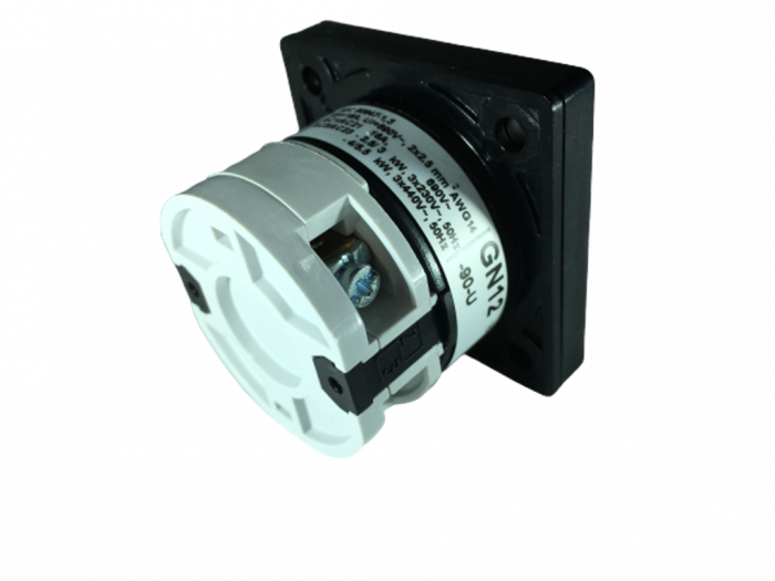 Intrerupator 12A 4kw 0-1 ON-OFF 1pol IP40 industrial incastrabil cu came PACO pentru tablouri [4]