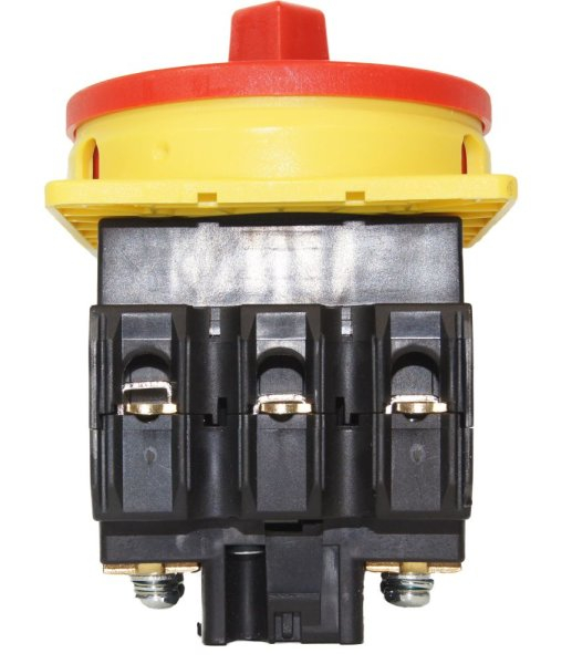 Intrerupator principal 63A 3 poli 22kW de urgenta incastrat cu placa galbena frontala 88x88mm [2]