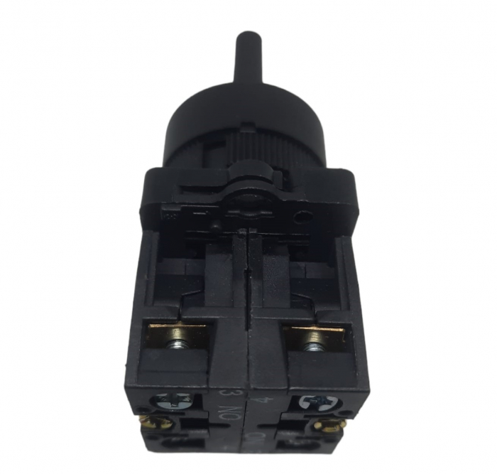 Intrerupator rotativ buton 3 pozitii 1-0-2 6A incastrabil pentru tablouri cu 2 contacte normal deschise NO [4]