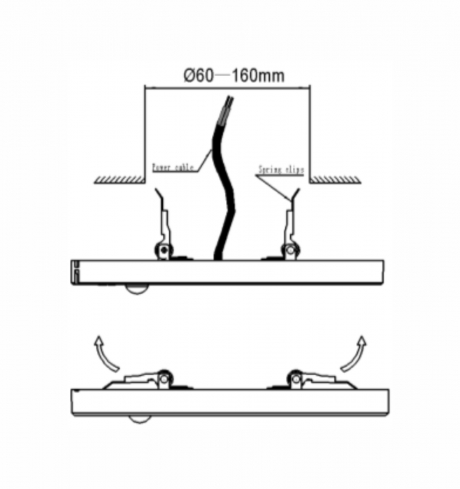 Lampă LED de tavan cu senzor de mișcare 6m interior 18W 1200lm 4000K IP20 plafoniera incastrabila 231x19mm, 3 ani garantie [2]