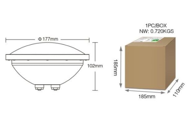 Lumină pentru piscină Mi-Light MiBoxer LED pentru sistem LoRa 433MHz 27W PAR56 IP68 RGB+CCT PW01 spot subacvatic [5]